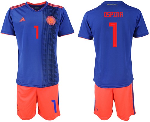 Colombia #1 Ospina Away Soccer Country Jersey